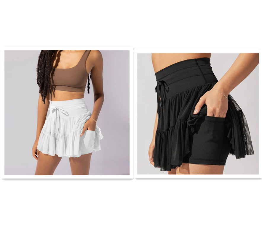 WW | Hohe Taille Minirock Mit Sicherheitsshorts