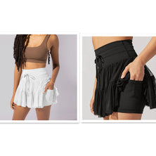 WW | Hohe Taille Minirock Mit Sicherheitsshorts