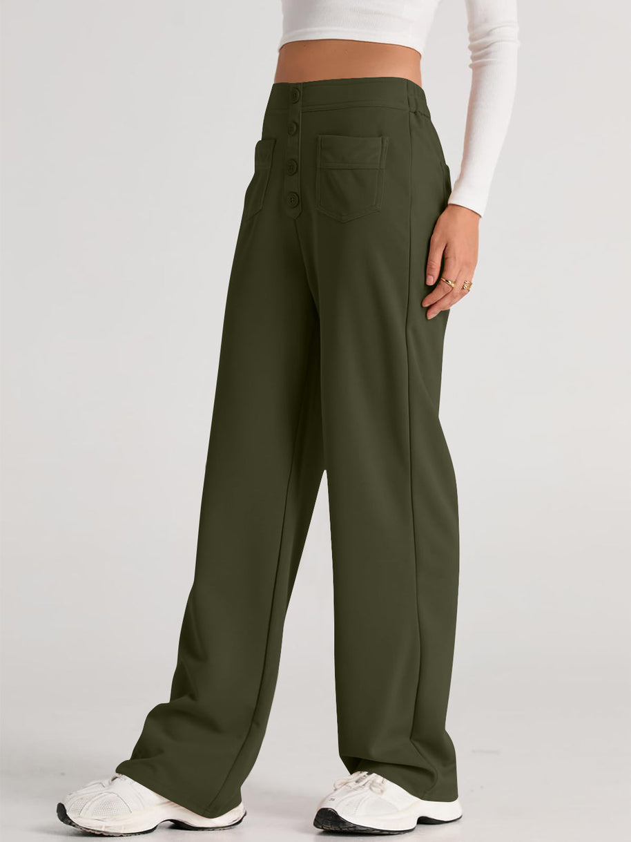 WW | Taille Weite Hose Mit Taschen Elegant Und Komfortabel