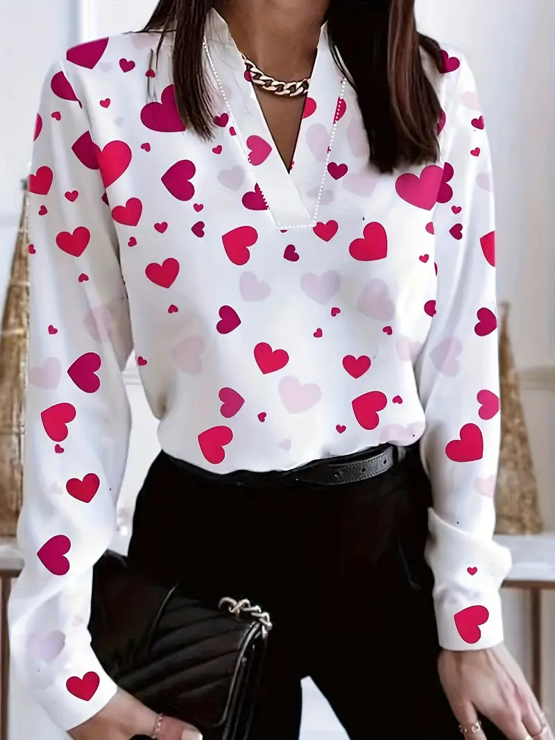 WW | Vielseitiges Garderobenelement Romantische Eleganz Bluse mit Herzausschnitt