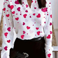WW | Vielseitiges Garderobenelement Romantische Eleganz Bluse mit Herzausschnitt