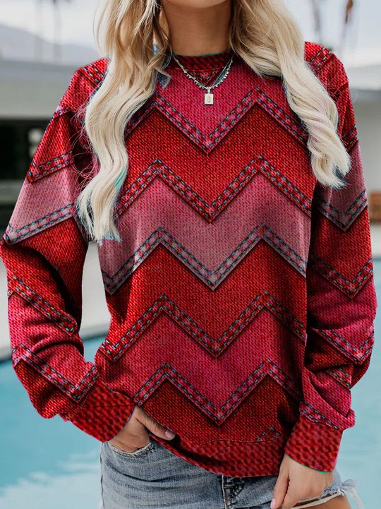 WW | GEOMETRISCHES KASCHMIR-SWEATSHIRT