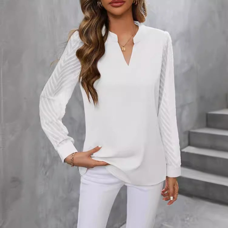 W&W Mode | Elegantes Chiffon Top Mit V-ausschnitt