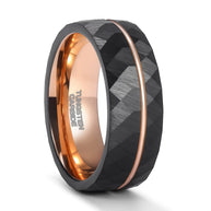 WW | 8mm Schwarzer Turmalin Wolframkarbid Ring