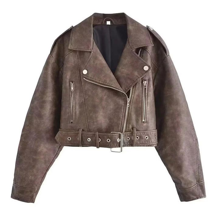 W&W Mode | Waschbare, Farbverlaufende Lederjacke Für Damen*