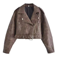 WW | Waschbare, Farbverlaufende Lederjacke Für Damen*
