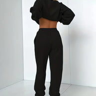 WW Jogginganzug | Lässig weicher 2-teiliger Damenanzug mit Pullover und passender Hose