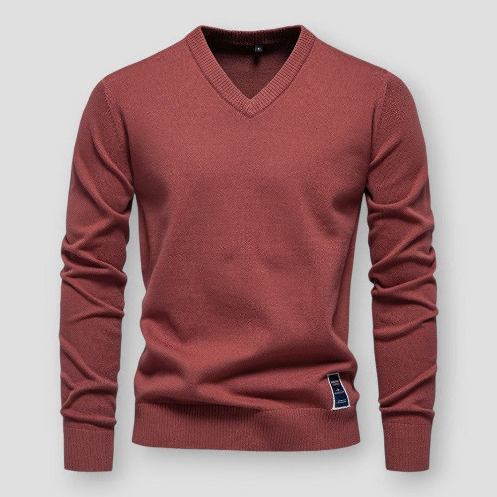 W&W Mode | Bequemer Herbstpullover mit V-Ausschnitt für Herren
