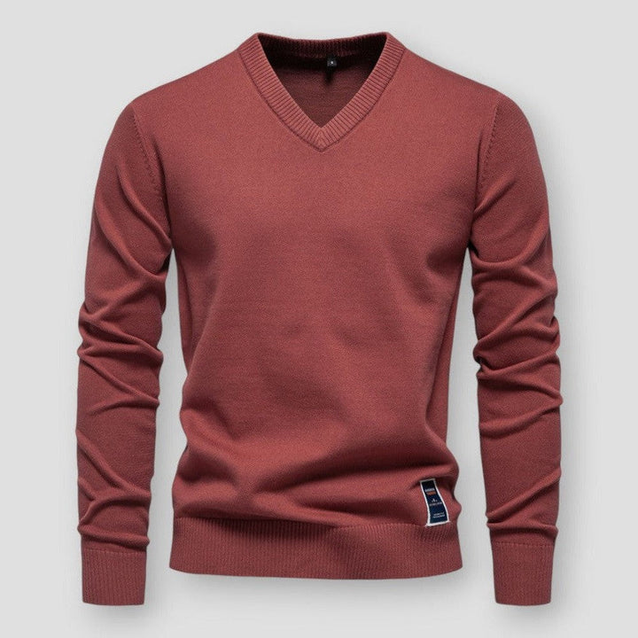 W&W Mode | Bequemer Herbstpullover mit V-Ausschnitt für Herren