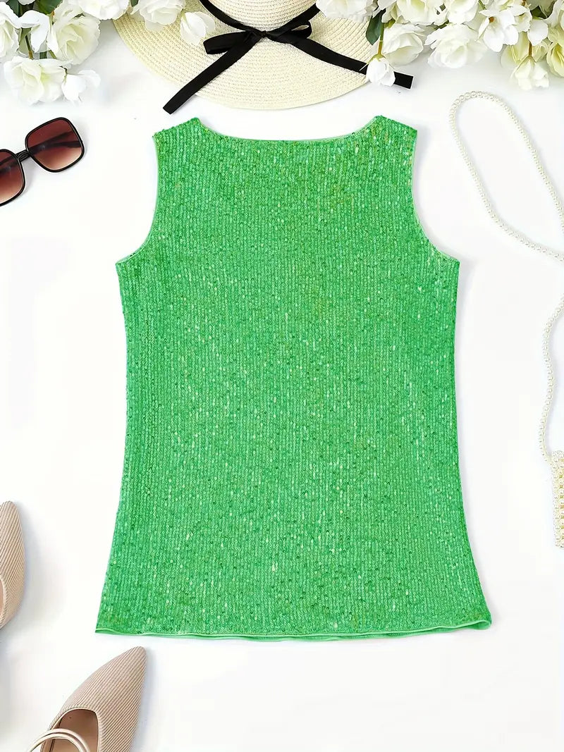 WW | Elegantes Ärmelloses Top mit Pailletten