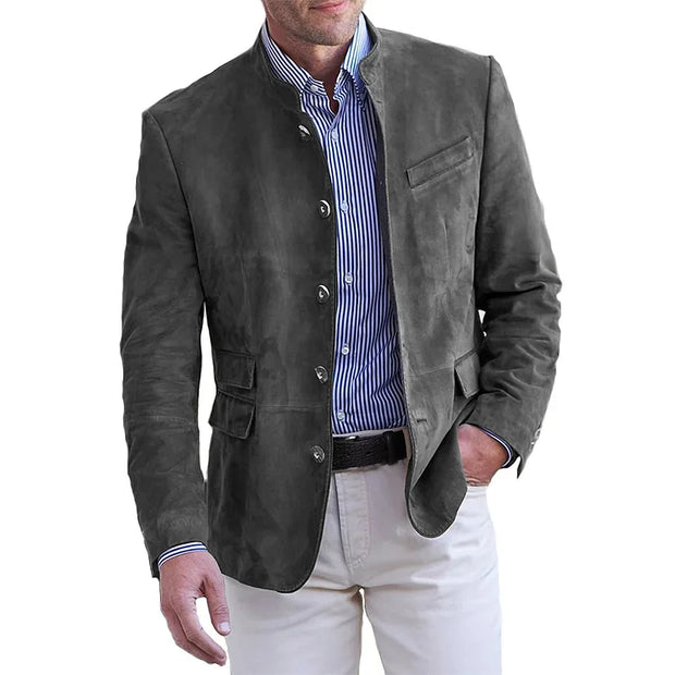 WW | Klassische, Einfarbige Weinlese Lässig Button Down Jacke Für Herren