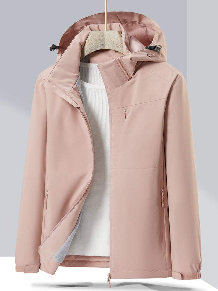 W&W Mode Wasserdichte Fleece-Winterjacke Mit Kapuze Für Damen | Perfekt Für Outdoor-Aktivitäten