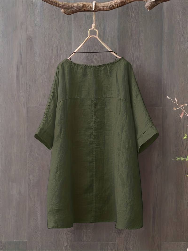 WW | Freizeitbluse mit Rundhalsausschnitt für Den Frühling