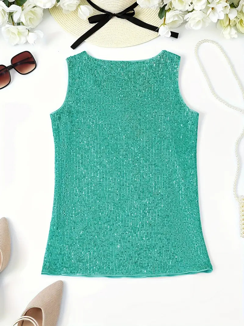 WW | Elegantes Ärmelloses Top mit Pailletten