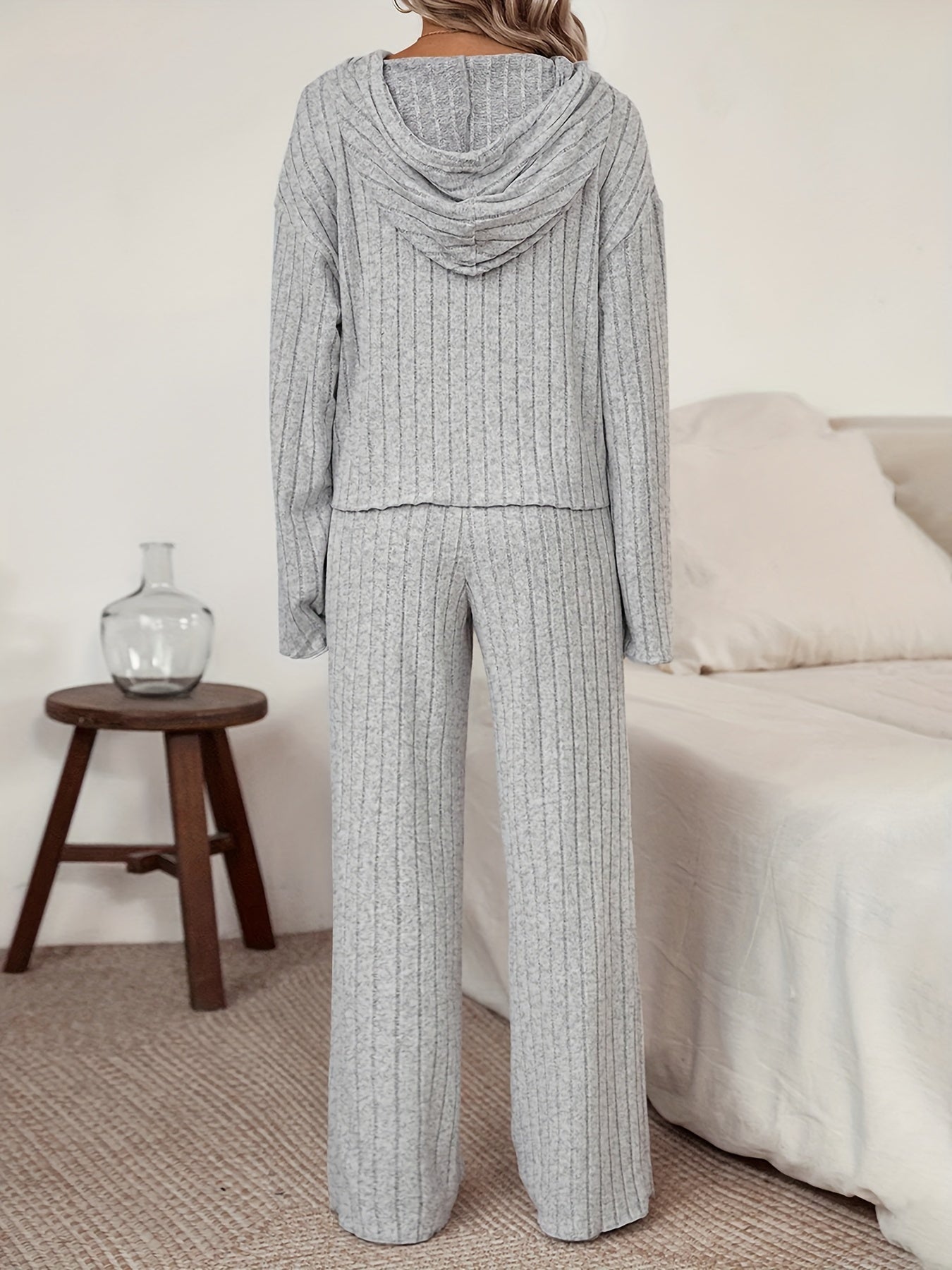 WW | Damen Freizeit Uni Farbener Kapuzenpullover und