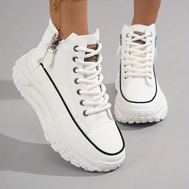 WW | Lässige Plateau Knöchelhohe Sneaker
