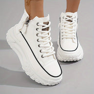 WW | Lässige Plateau Knöchelhohe Sneaker
