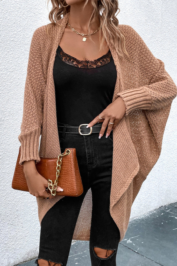 WW | Offene Front Dolman Ärmel Strickjacke