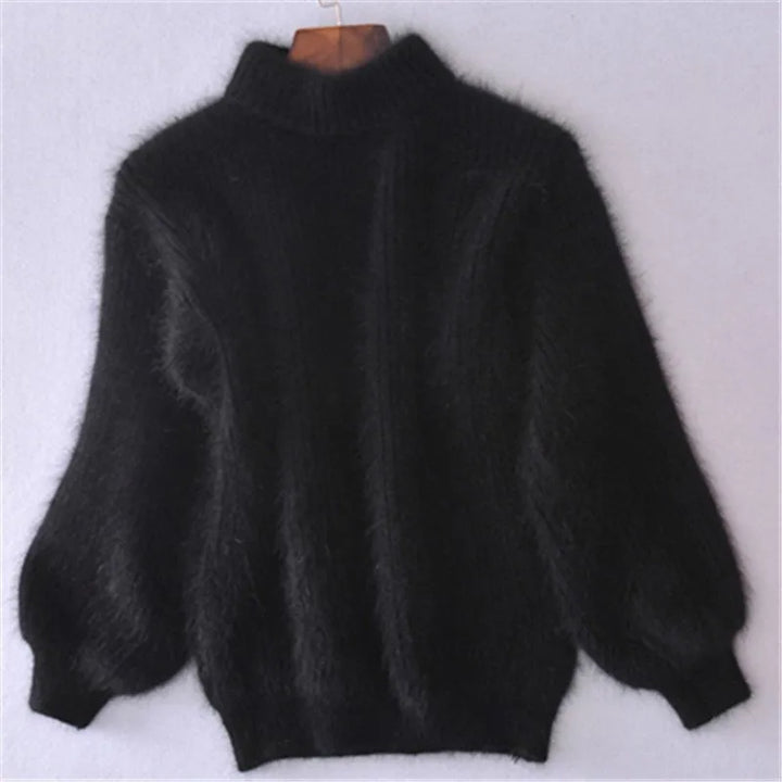 W&W Mode | Pullover im Vintage-Angora-Stil: Locker gestrickt und schlicht.