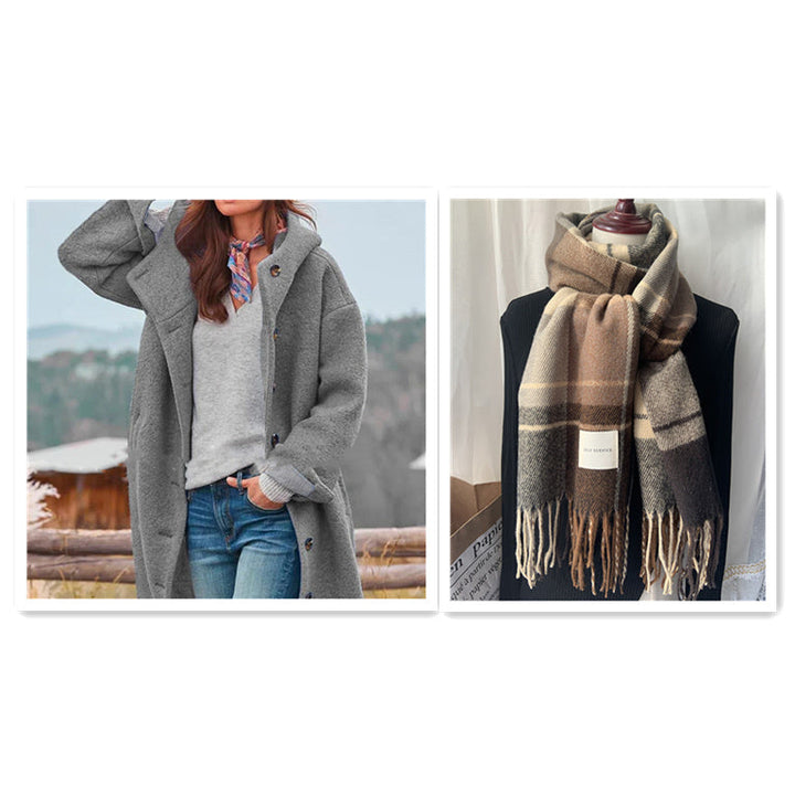 W&W Mode | eleganter einfarbiger mantel