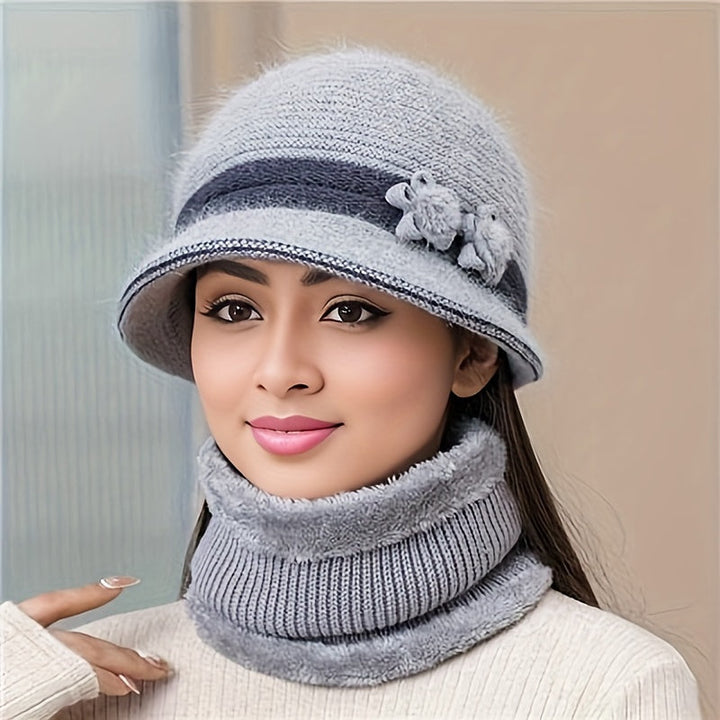 W&W Mode | Schickes Winter Stilvolles Gestricktes Set für Frauen