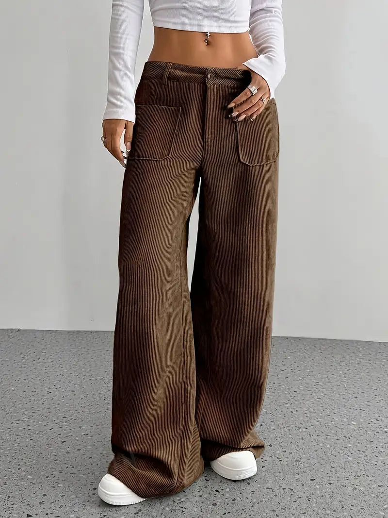 WW | Cordhose Mit Weitem Bein Für Frauen