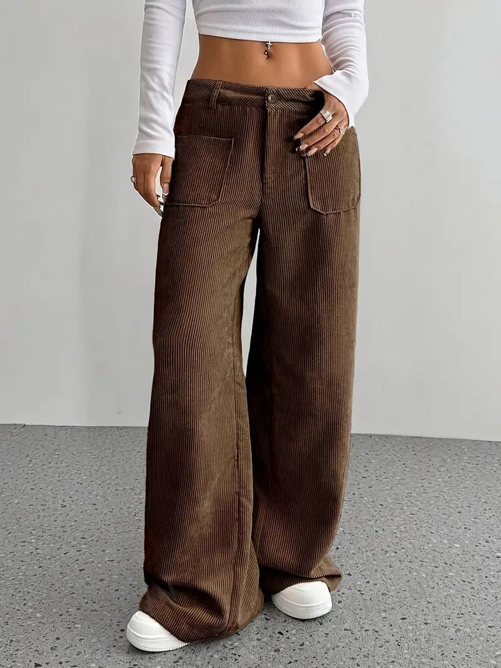 W&W Mode | Cordhose Mit Weitem Bein Für Frauen