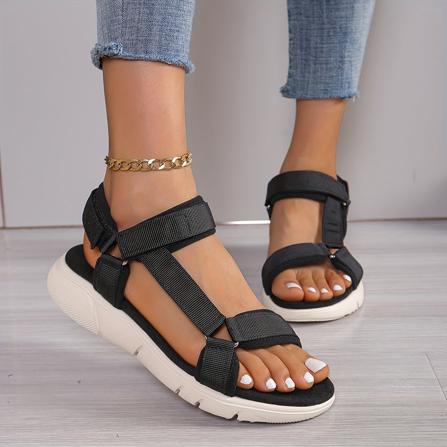 WW | Damen Sandalen: Farbblock, Rutschfest, Elegant, Leicht, Outdoor, Sommer