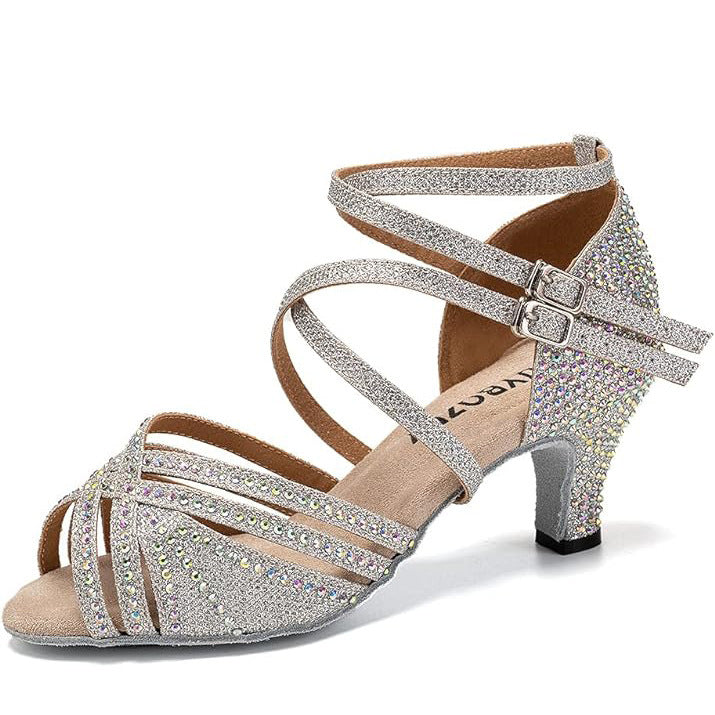 WW | Hot Drilling Lateinische Tanzschuhe Damen Mittelabsatz