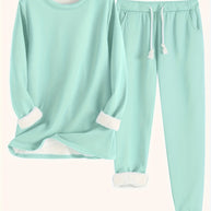WW | Stilvolle Winter Casual Thermische Sweatshirt- und Jogginghose-Set für Frauen