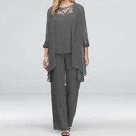 WW | Elegantes Dreiteiliges Strickjacken Set