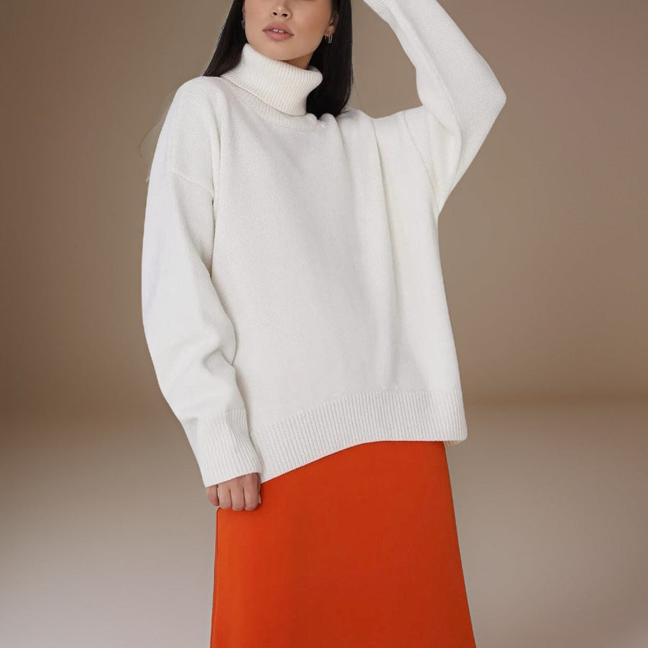 WW | Warmer Oversized Rollkragenpullover Für Den Winter