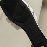 WW | Weiße Slides Mit Kroko Optik