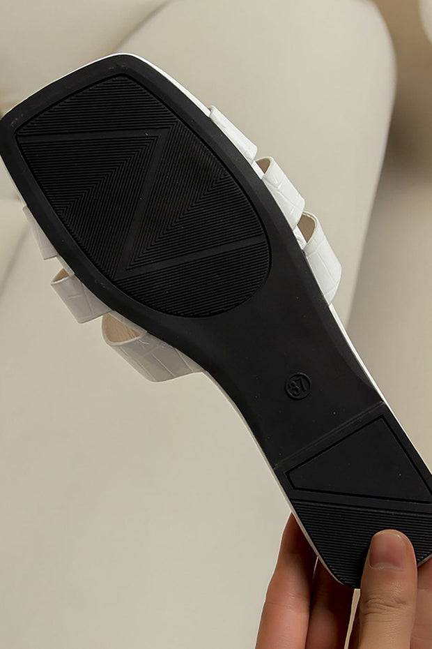 WW | Weiße Slides Mit Kroko Optik