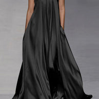 WW | Bijou Satin Halterneck Abend Fest Maxi Kleid