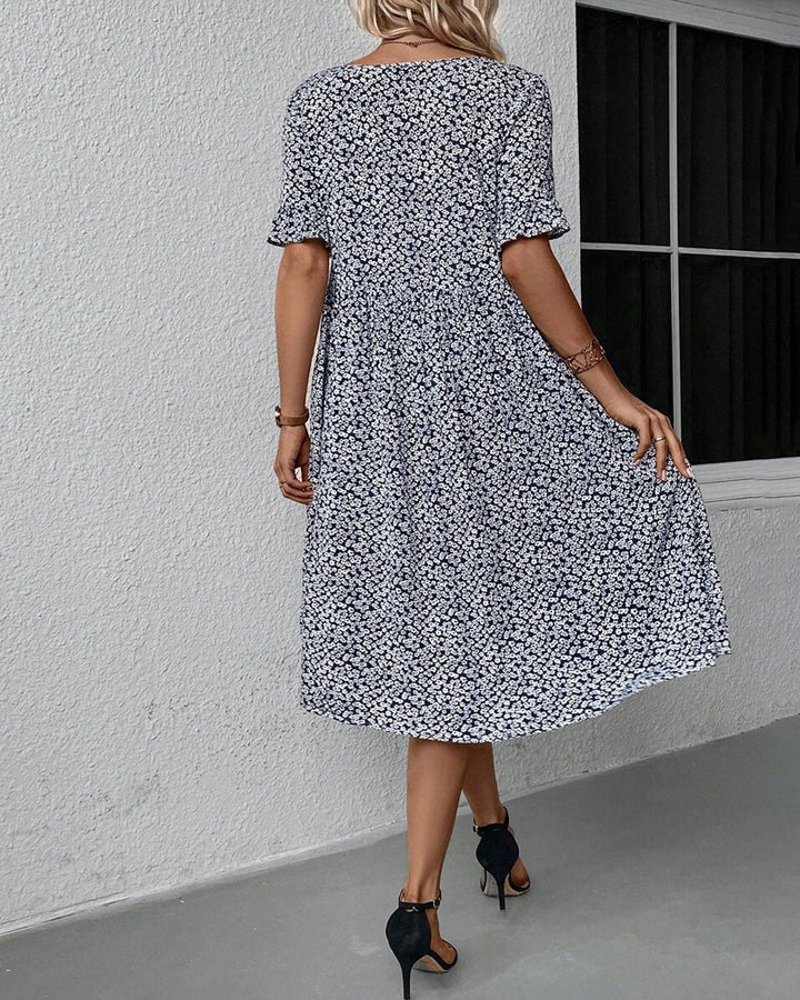 Elegantes Blumen-Midikleid für Frauen