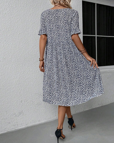 Elegantes Blumen-Midikleid für Frauen