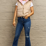 WW | Zip-Up Drawstring Puffer Weste