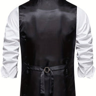 WW | Retro Herrenweste Mit Fischgrätenmuster