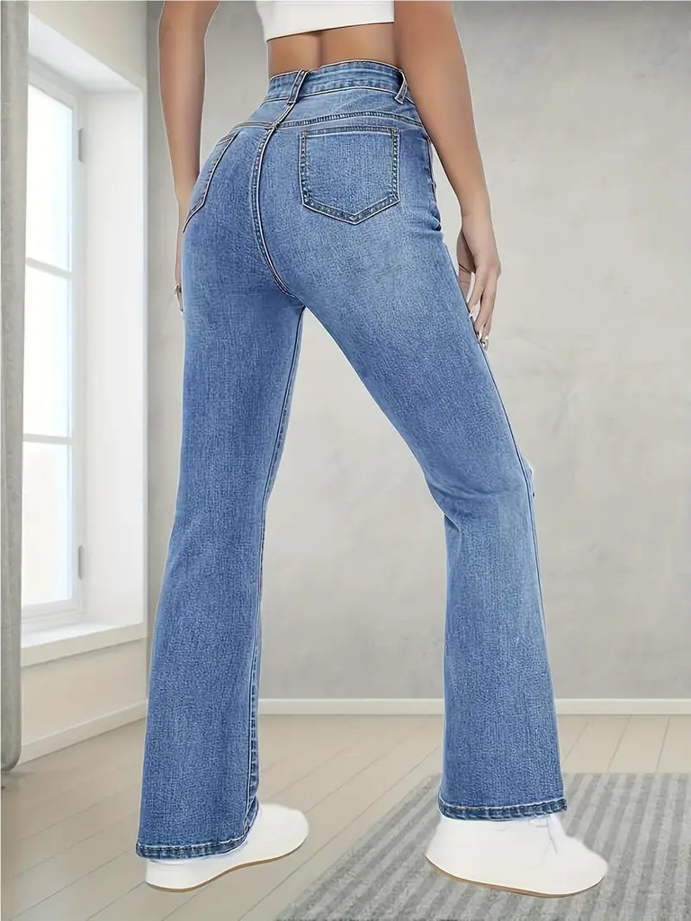 WW | Sehr Elastische, Abgenutzte, Einfache Jeans