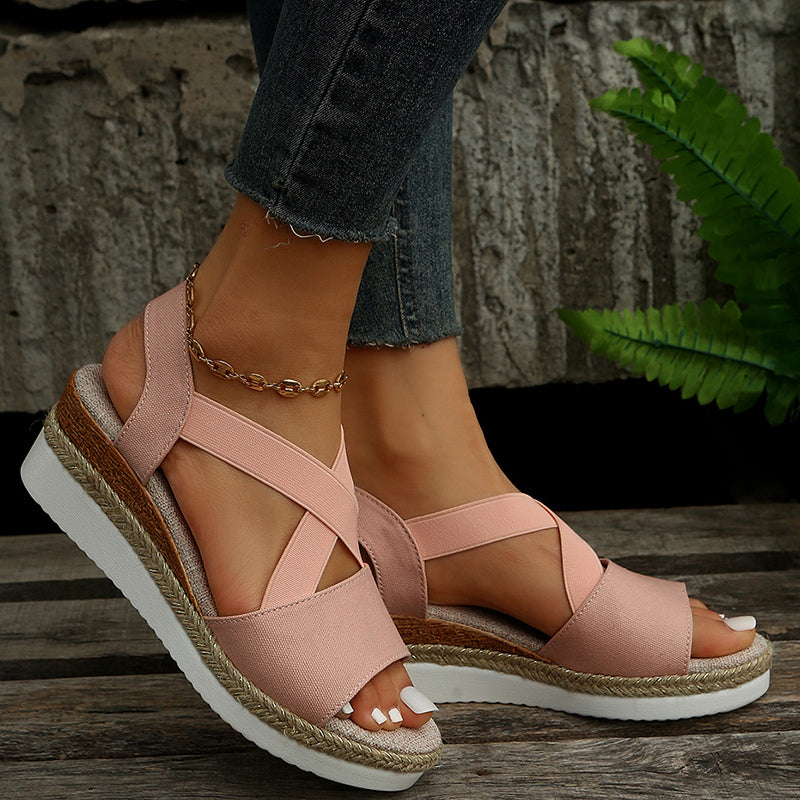 W&W Mode | Keilsandalen Mit Kreuzriemen Für Damen