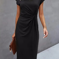 WW | Stylisches Figurbetontes Kleid mit Rundhalsausschnitt