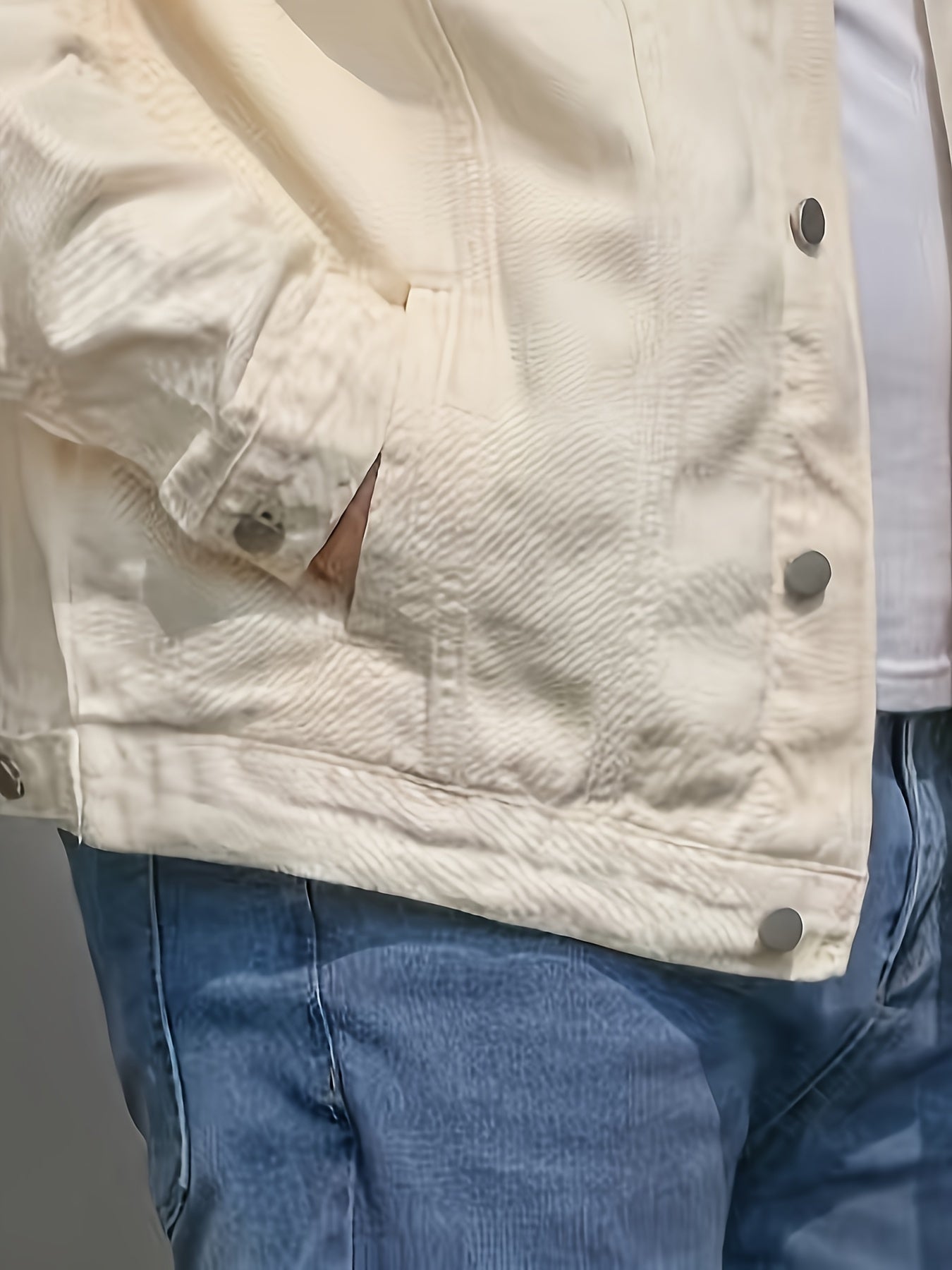 WW | Baumwoll Herrenjacke Im Lässigen Denim Stil