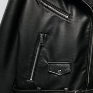 WW | Pu Lederjacke Mit Gürtel Und Reißverschluss