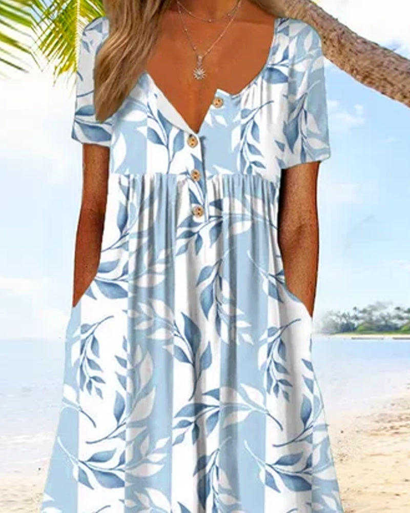 WW | Kleid mit Schmaler Passform und Kurzen Ärmeln