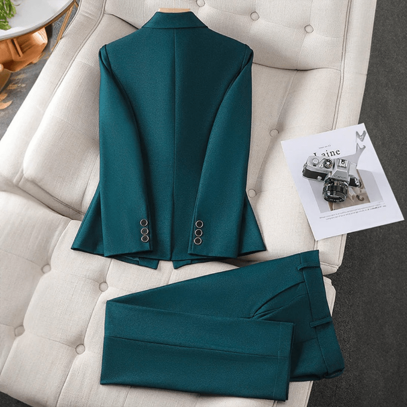 W&W Mode | Eleganter Damen Blazer Und Hosenanzug Lässiges & Bequemes Design