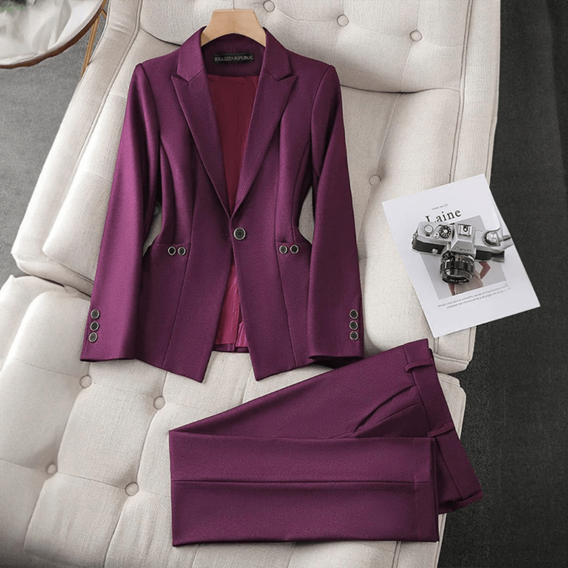 WW | Eleganter Damen Blazer Und Hosenanzug Lässiges & Bequemes Design