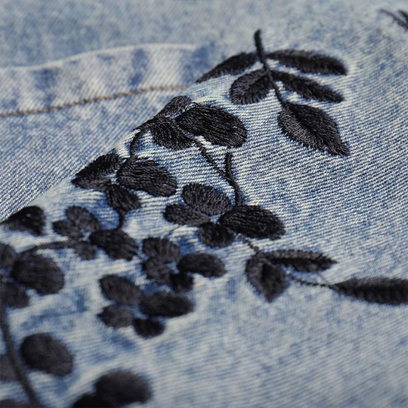 W&W Mode | Vintage-Blumen-Jeansjacke