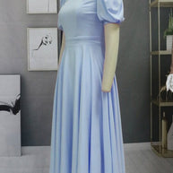 WW | Fashion Solid Color Slim Fit Sexy Big Swing Dress