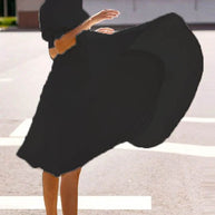 WW | Fashion Solid Color Slim Fit Sexy Big Swing Dress